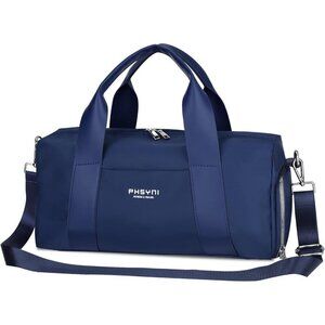 🆕Women Blue Compact Gym Bag Mini Sport Bag with Wet Pocket Compartment Bag